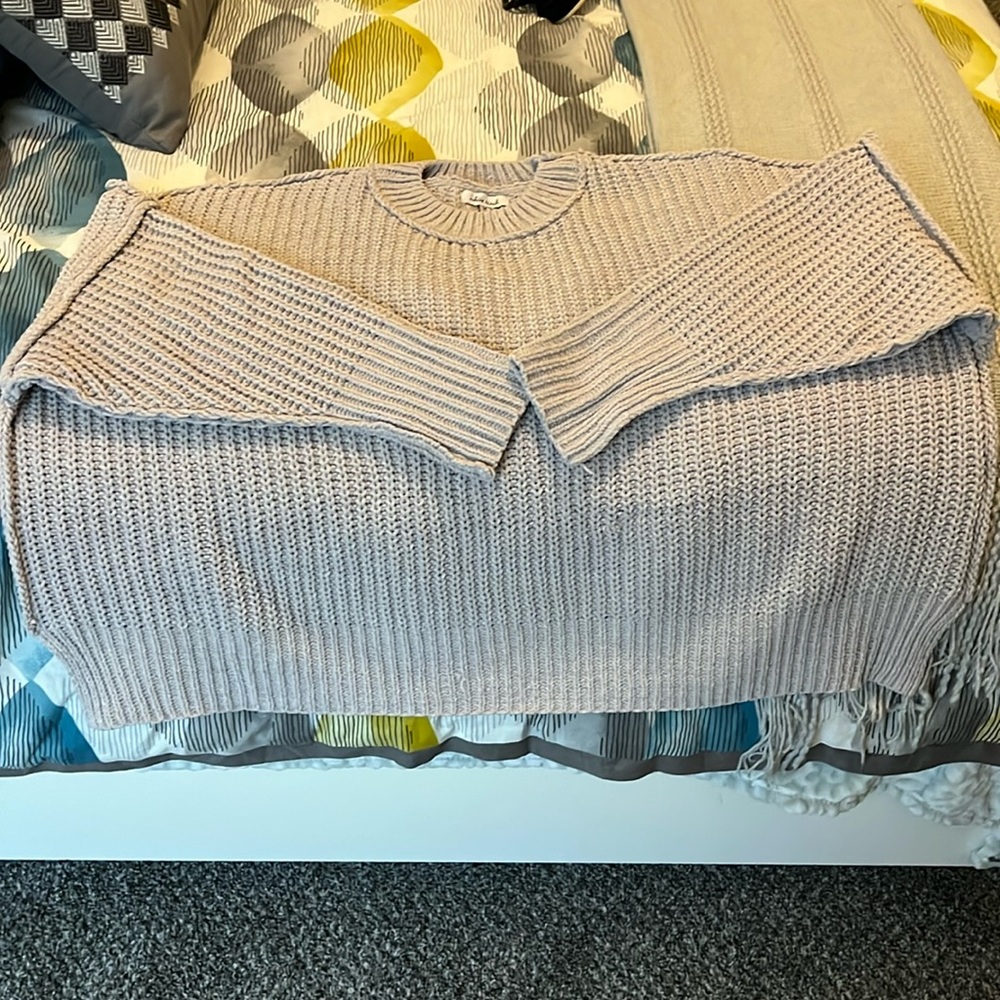 NWOT Oversized Grey knit sweater